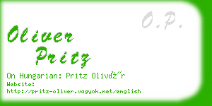 oliver pritz business card